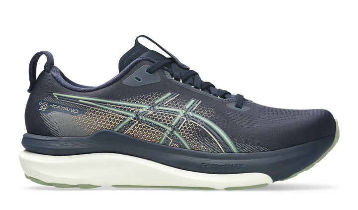 ASICS Male GEL-KAYANO 33 (2E) MIDNIGHT/KHAKI GREEN