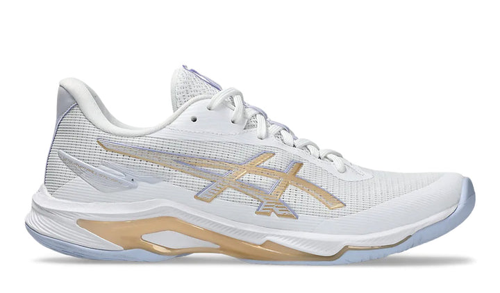 ASICS Female NETBURNER BALLISTIC FF 4 ( WIDE) WHITE/CHAMPAGNE