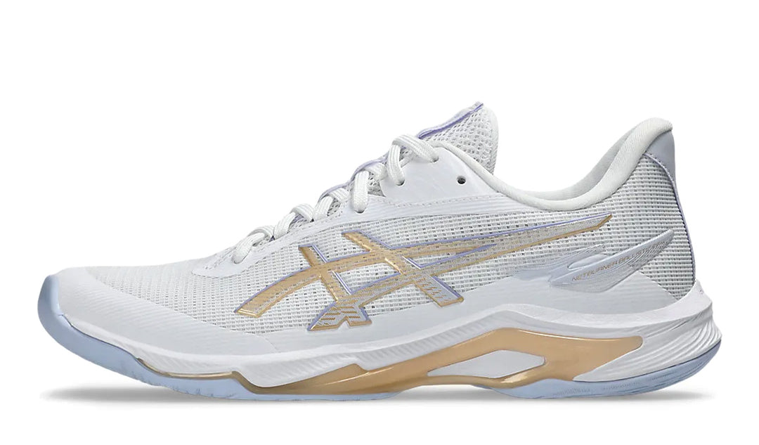 ASICS Female NETBURNER BALLISTIC FF 4 ( WIDE) WHITE/CHAMPAGNE