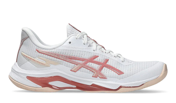 ASICS W NETBURNER BALLISTIC FF 4 (B) WHITE/ROSE ROUGE