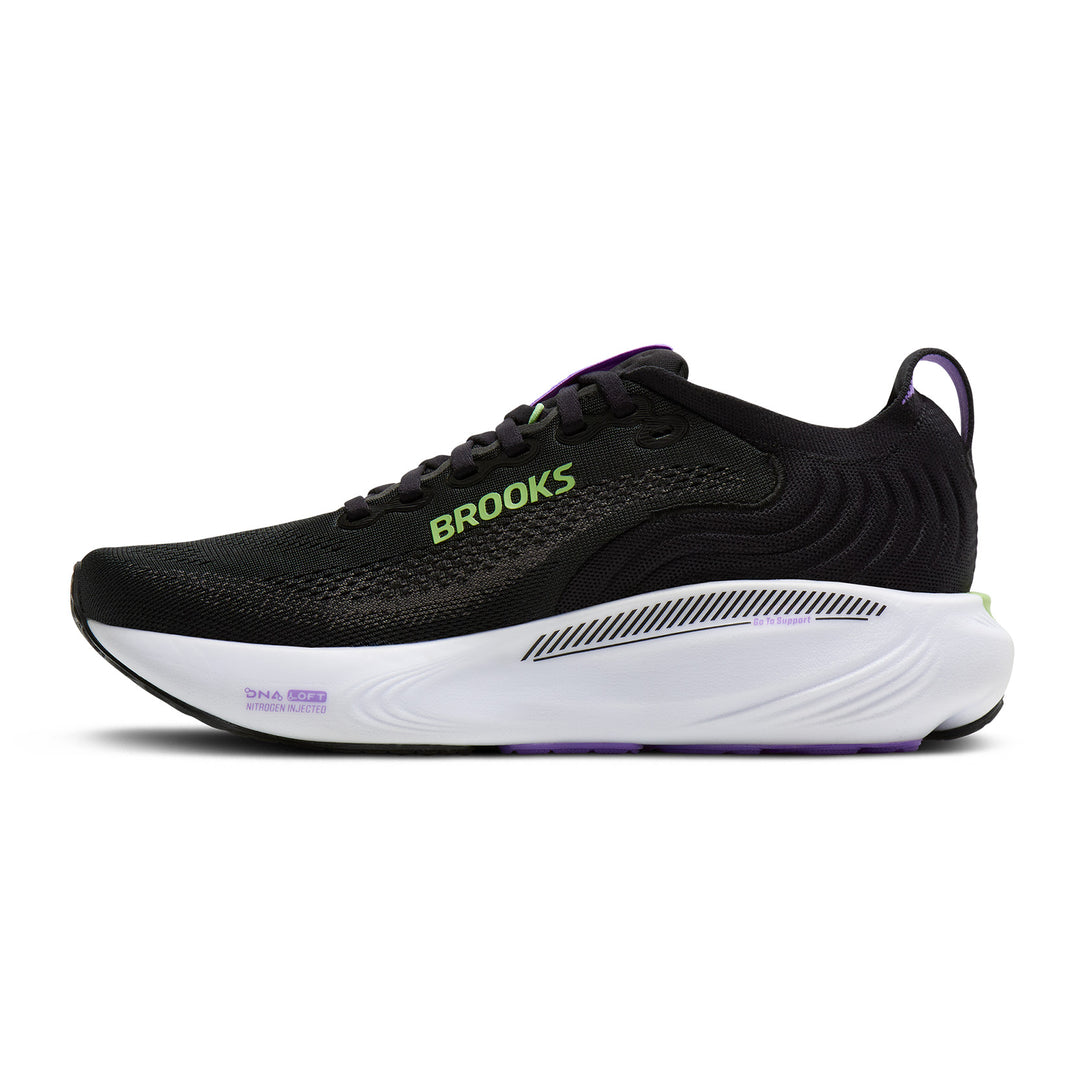 BROOKS ADRENALINE GTS 25 Womens (D) BLACK/BLACKENED PEARL/PURPLE