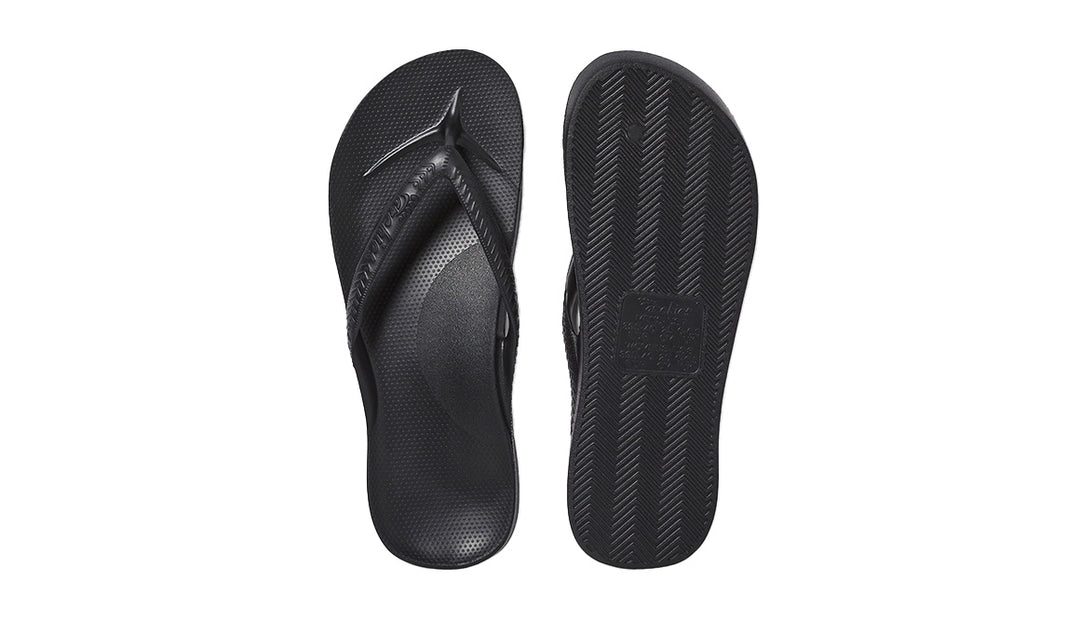 Archies Arch Support Jandals - Black