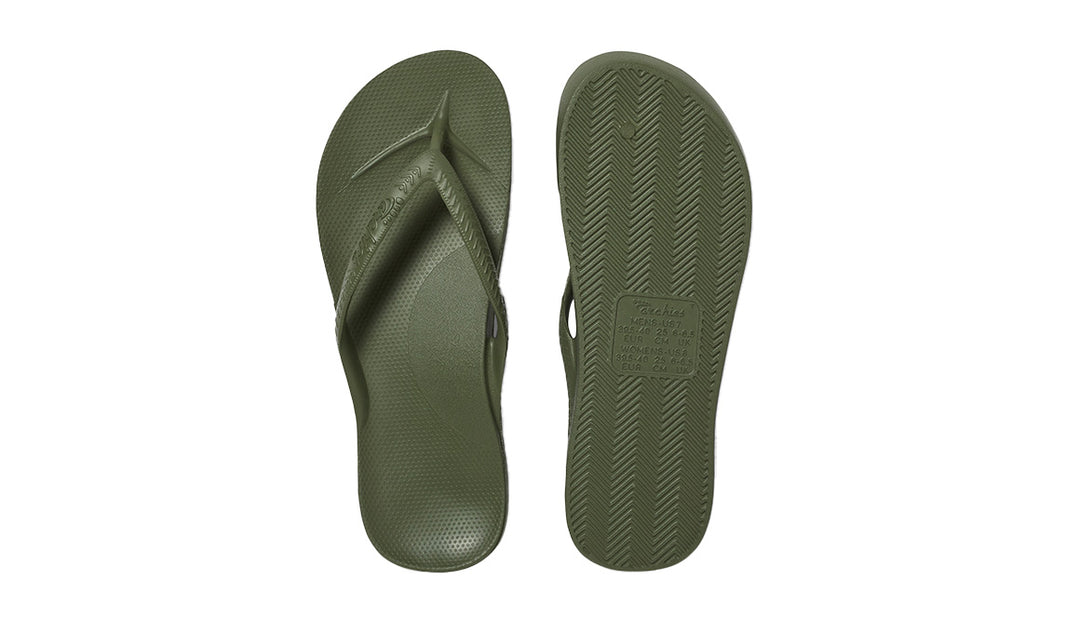 Archies Arch Support Jandals - Khaki