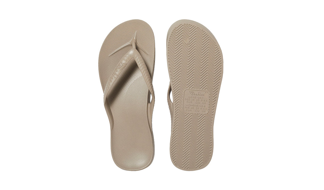 Archies Arch Support Jandals - Taupe