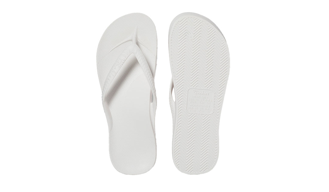 Archies Arch Support Jandals - White