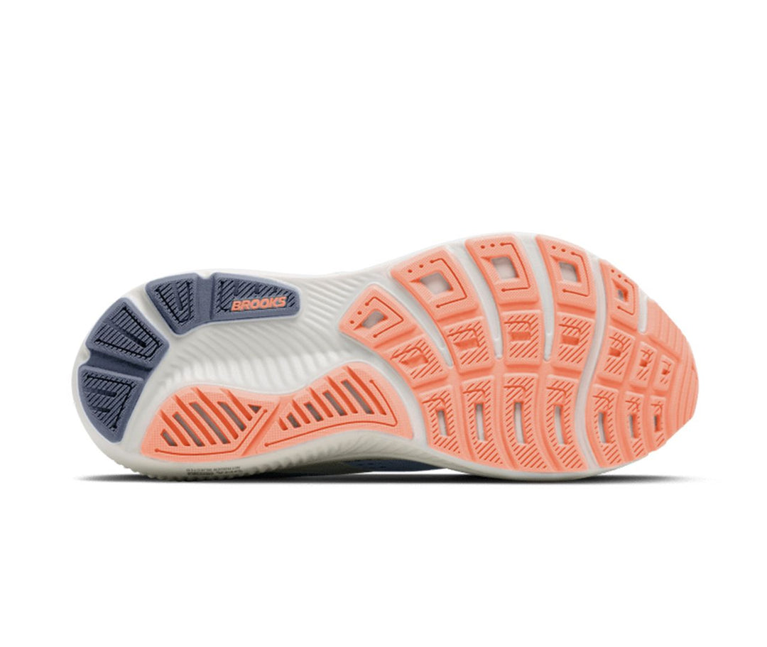 BROOKS GHOST 18 Womens (B) STAR WHT/CYBER PEACH/GY