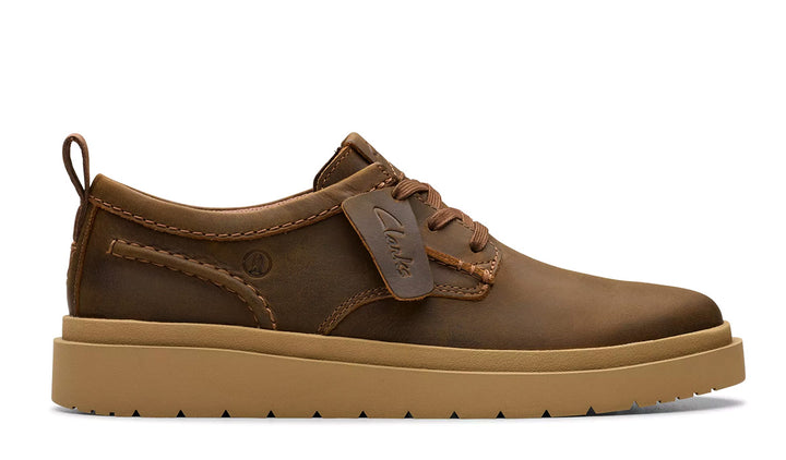 CLARKS MENS Polden Lace Beeswax Leather