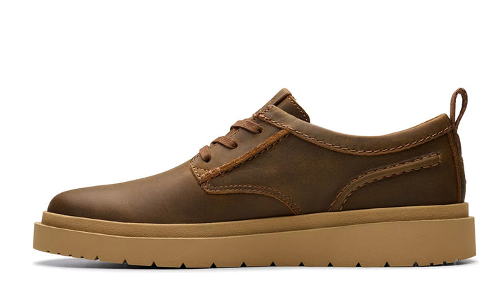 CLARKS MENS Polden Lace Beeswax Leather