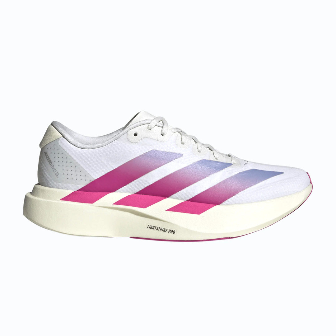 adidas Adizero Evo SL Womens (B) White/Pink KJ2551