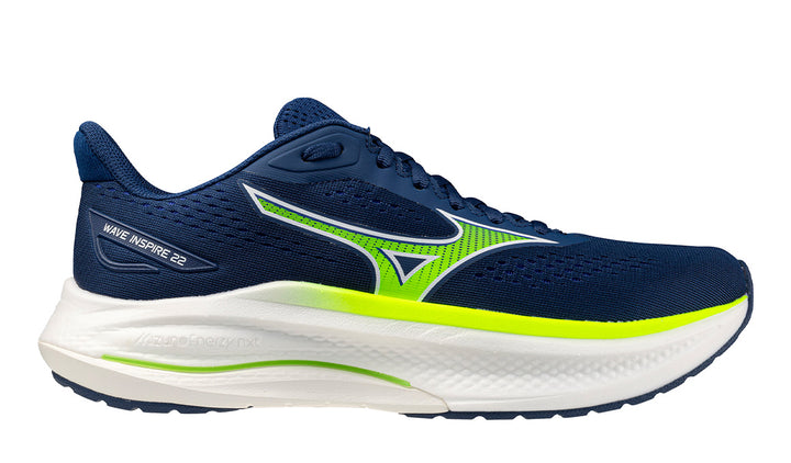 MIZUNO Wave Inspire 22 Wide (2E) Estate Blue/Lightning Yellow