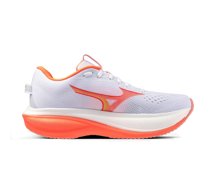 MIZUNO Wave Rider 30 (w) White/Flamingo Coral/Lime Pulp