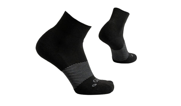 Merino Wool Quarter Crew Black