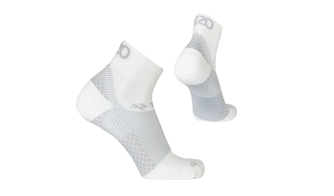 Plantar Fasciitis Quarter Crew White