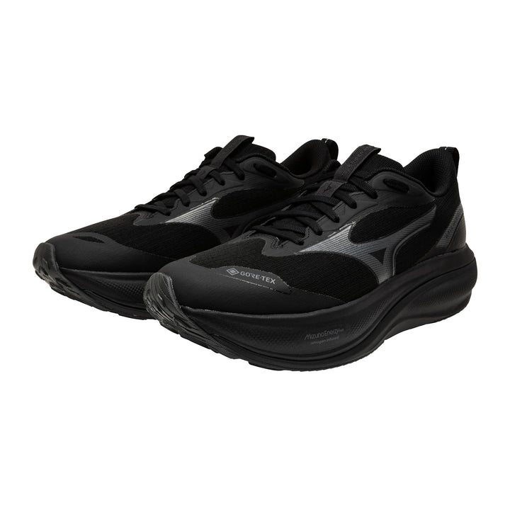 MIZUNO Wave Rider Gtx 4 Womens (D) Wide -Black/Black