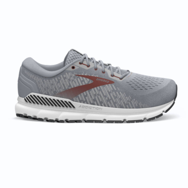 BROOKS ADDICTION GTS Mens (2E) Grey/Ebony/Chilli Oil