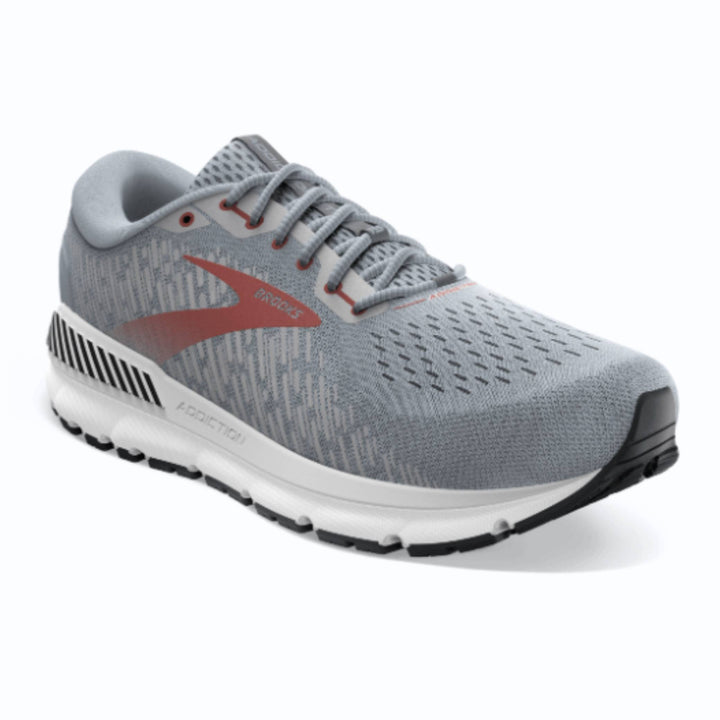 BROOKS ADDICTION GTS Mens (2E) Grey/Ebony/Chilli Oil