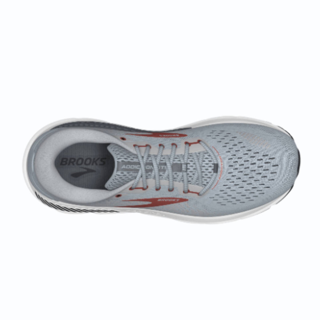 BROOKS ADDICTION GTS Mens (2E) Grey/Ebony/Chilli Oil