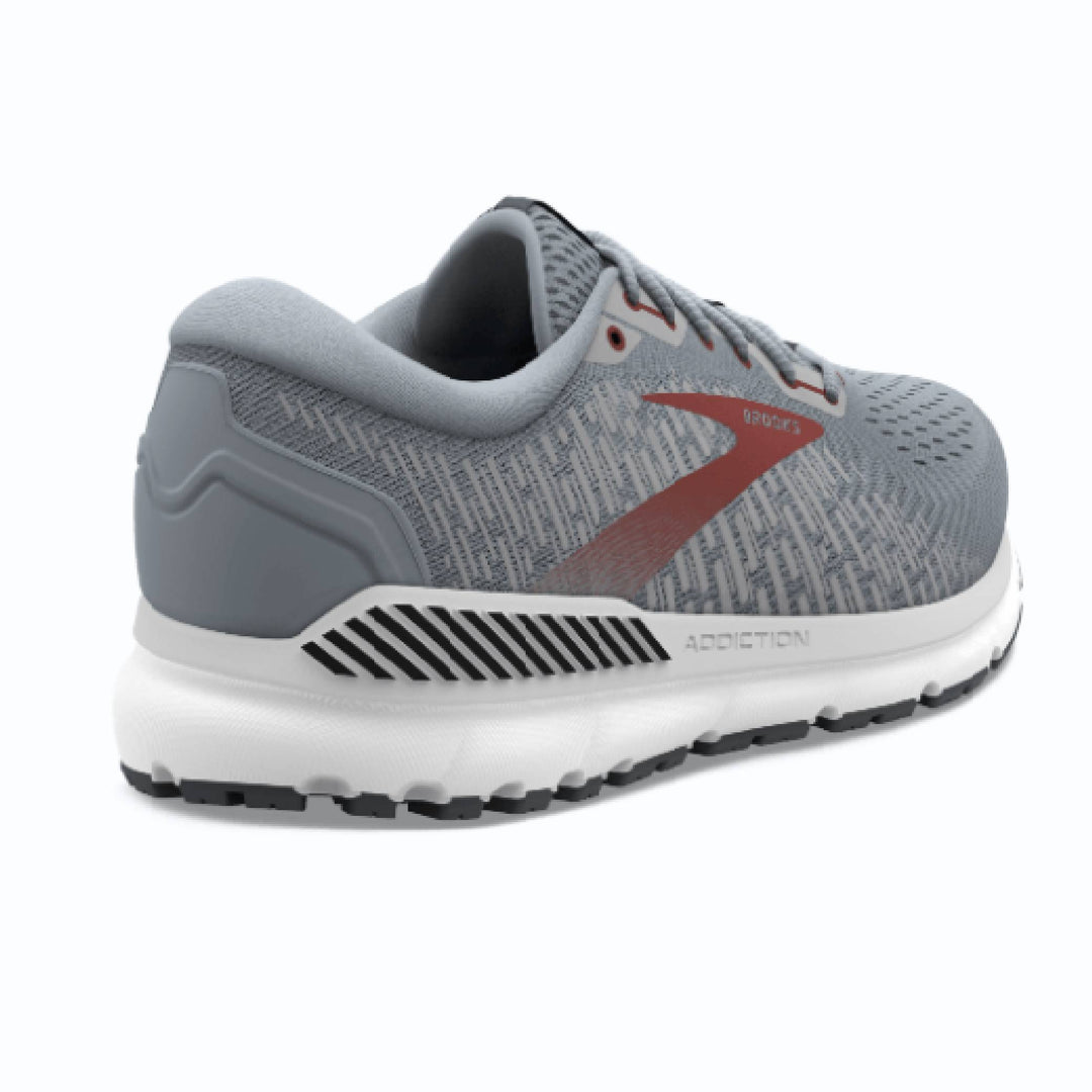 BROOKS ADDICTION GTS Mens (2E) Grey/Ebony/Chilli Oil