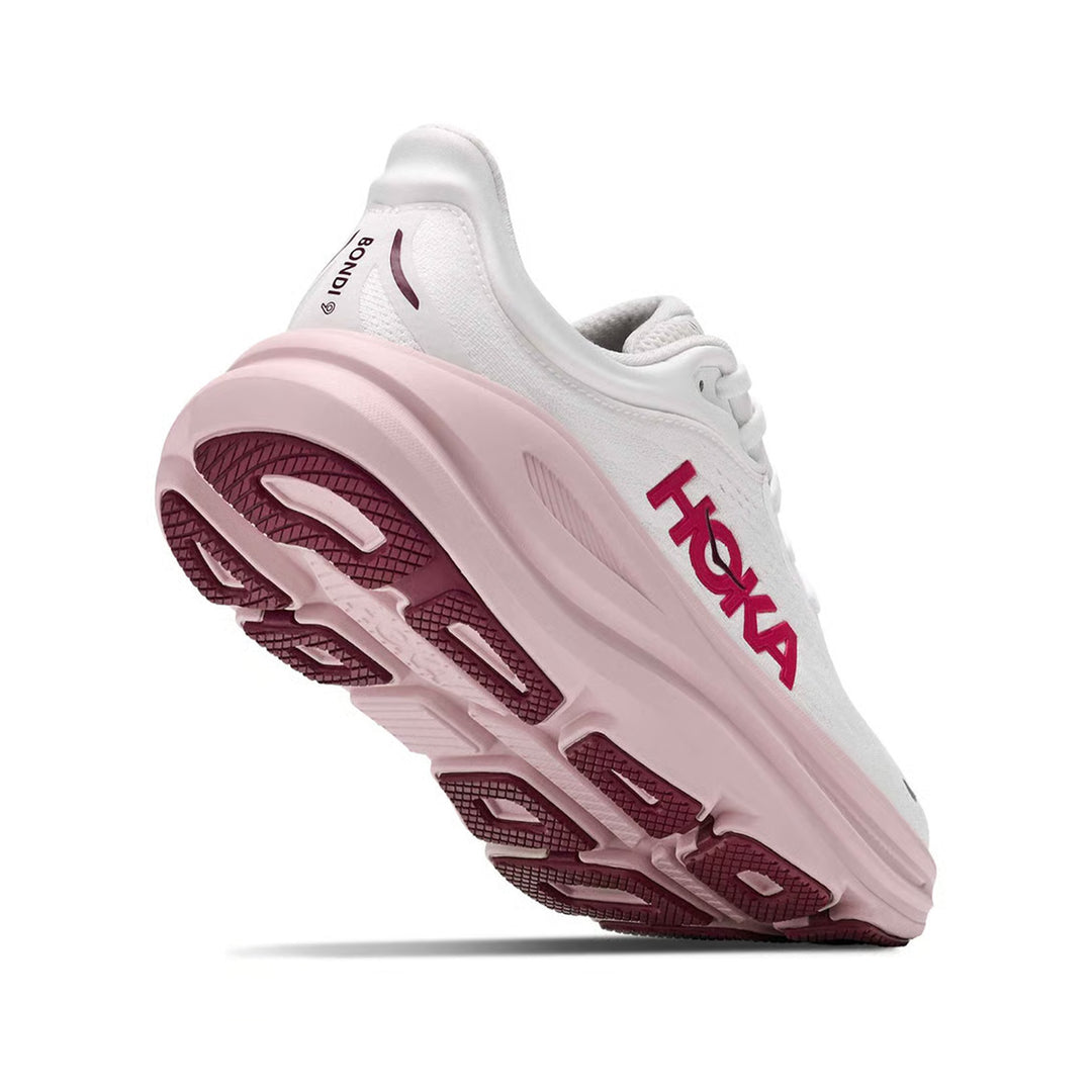 HOKA BONDI 9 Womens (B) White / Pink Opal