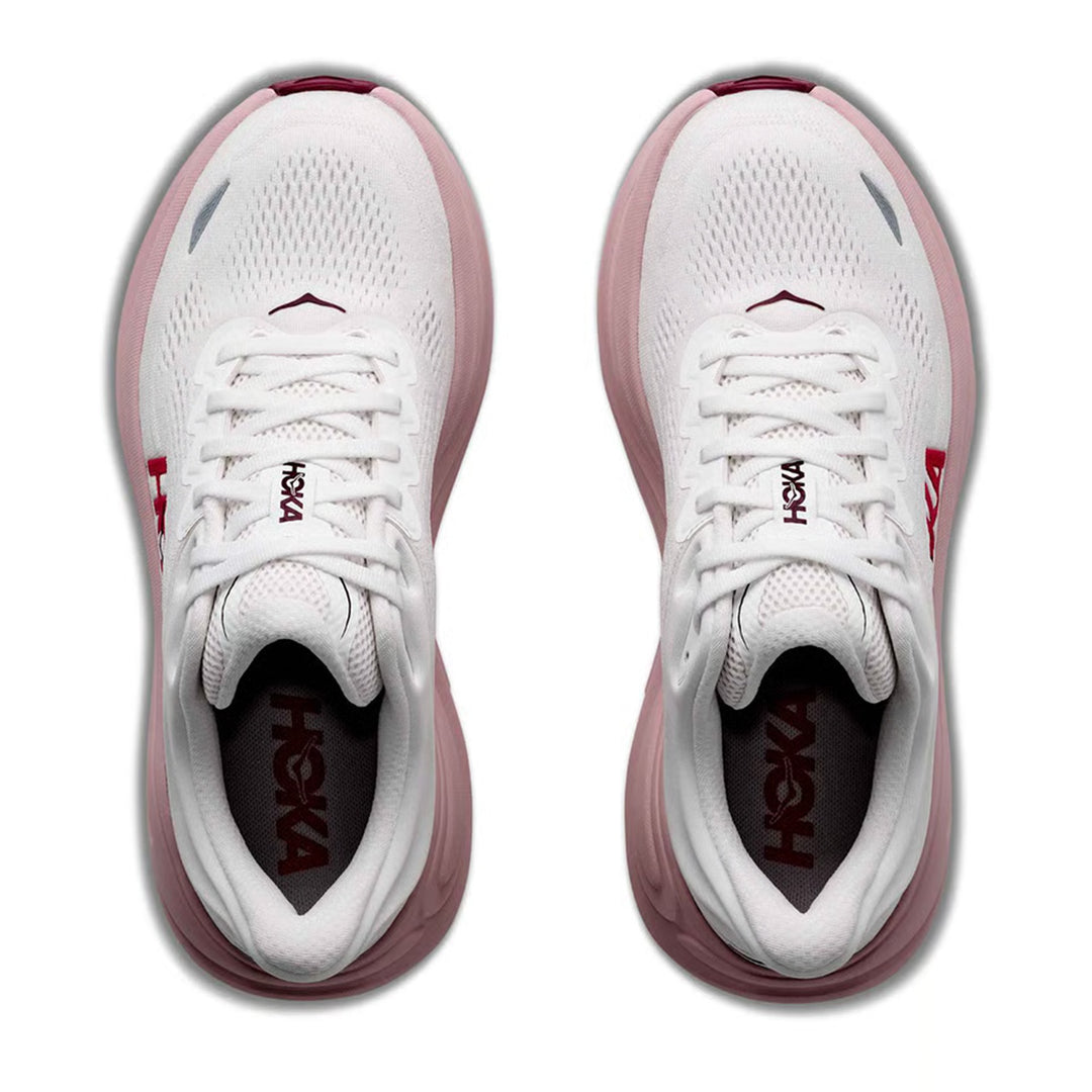 HOKA BONDI 9 Womens (B) White / Pink Opal
