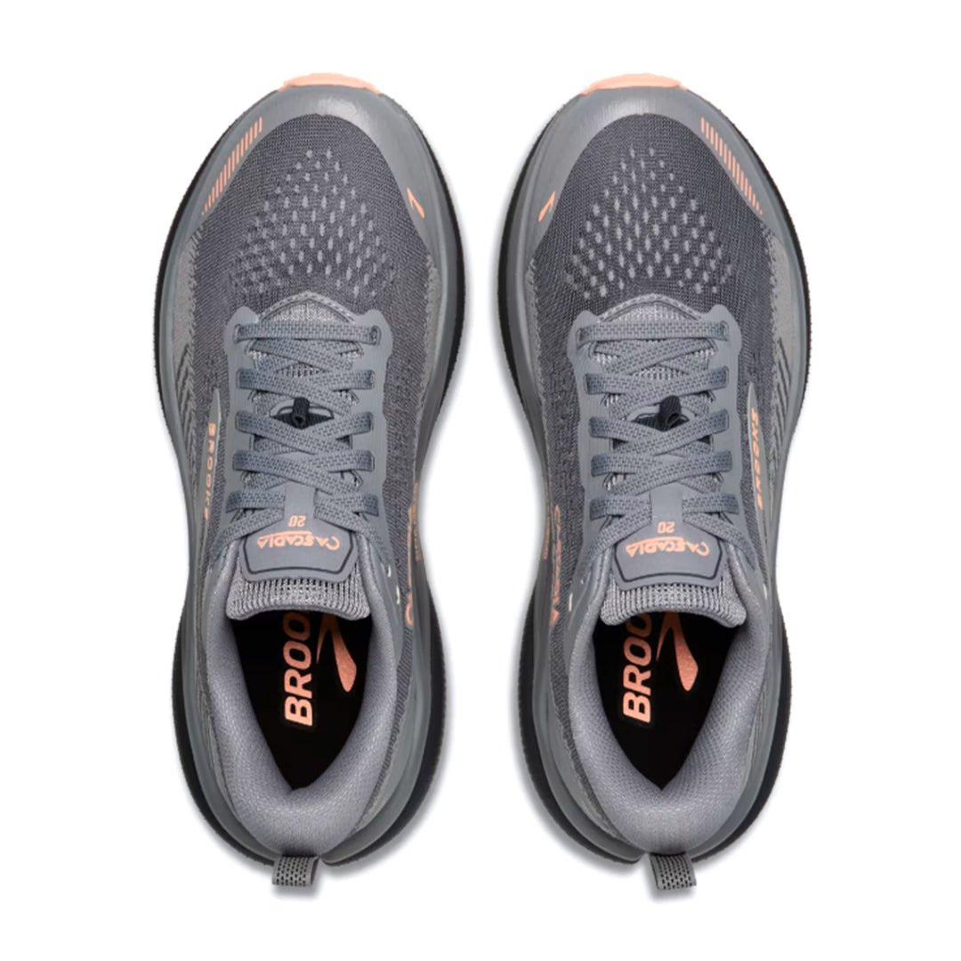 BROOKS CASCADIA v20 Womens (D) Grey/ Grey/ Peach