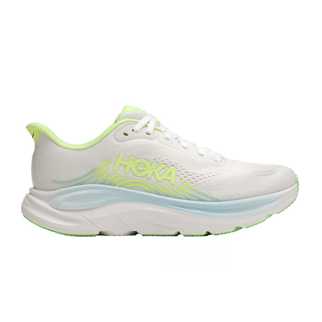 HOKA CLIFTON 11 Womens (D) Wide Frost / Neon Yuzu
