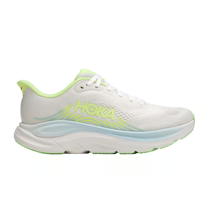 HOKA CLIFTON 11 Womens (D) Wide Frost / Neon Yuzu