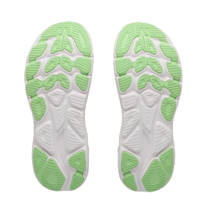HOKA CLIFTON 11 Womens (D) Wide Frost / Neon Yuzu