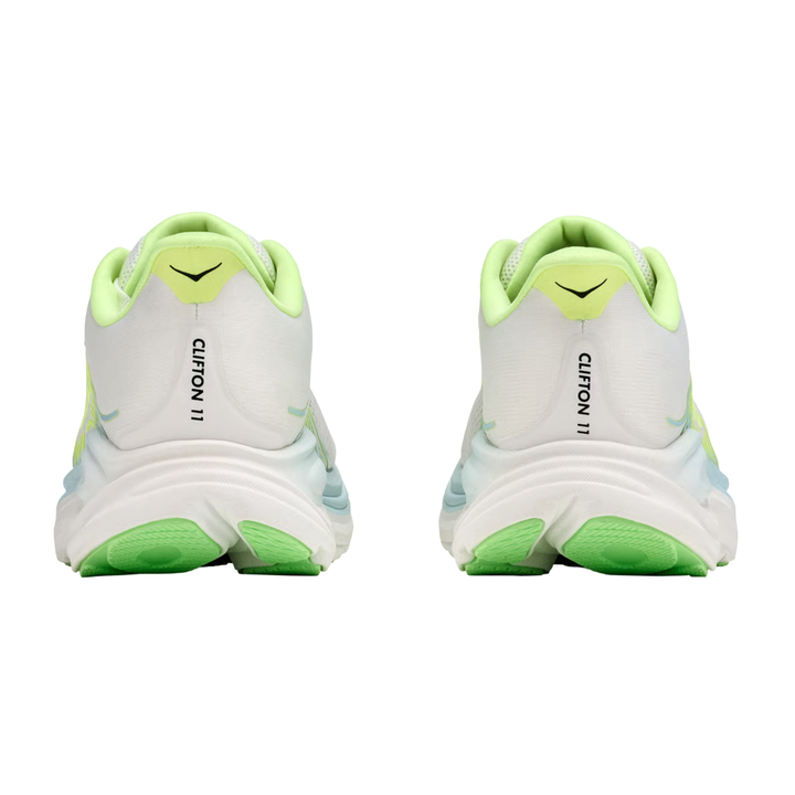 HOKA CLIFTON 11 Womens (D) Wide Frost / Neon Yuzu