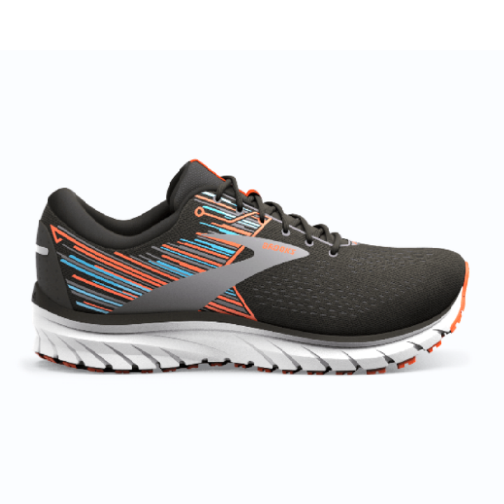 BROOKS DEFYANCE 12 Mens (D)  BLACK/RED ORANGE/BLUE