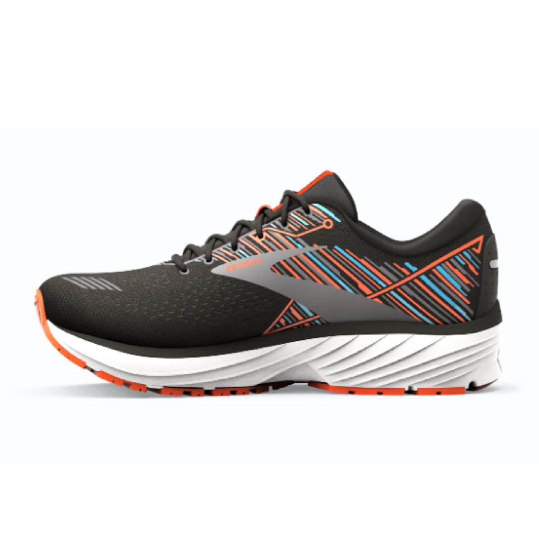 BROOKS DEFYANCE 12 Mens (D)  BLACK/RED ORANGE/BLUE