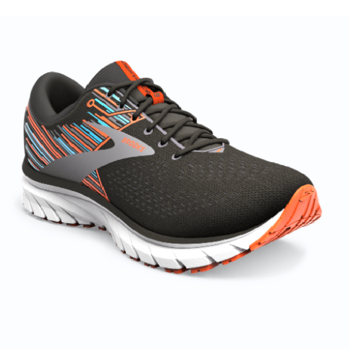 BROOKS DEFYANCE 12 Mens (D)  BLACK/RED ORANGE/BLUE