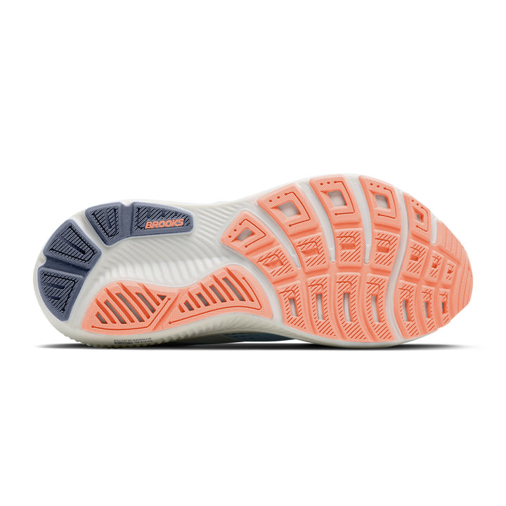 BROOKS GHOST 18 Womens (B) STAR WHT/CYBER PEACH/GY