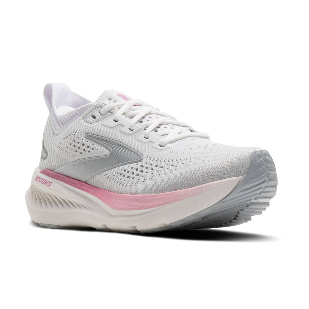 BROOKS GLYCERIN 23 Womens (B) WHITE/HARBOR MIST/METAL