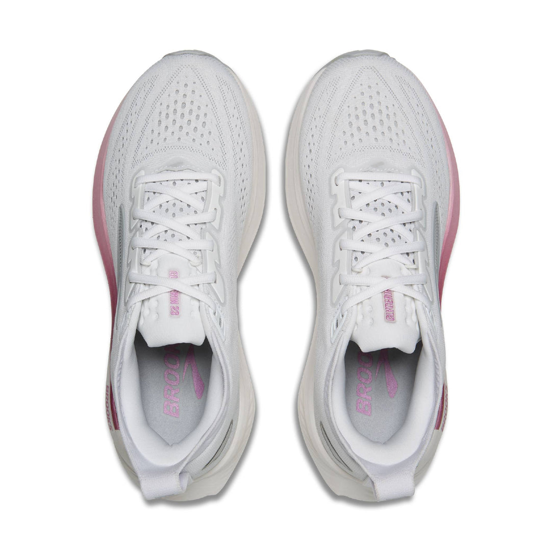 BROOKS GLYCERIN GTS 23 Womens (B) WHITE/HARBOR MIST/METAL