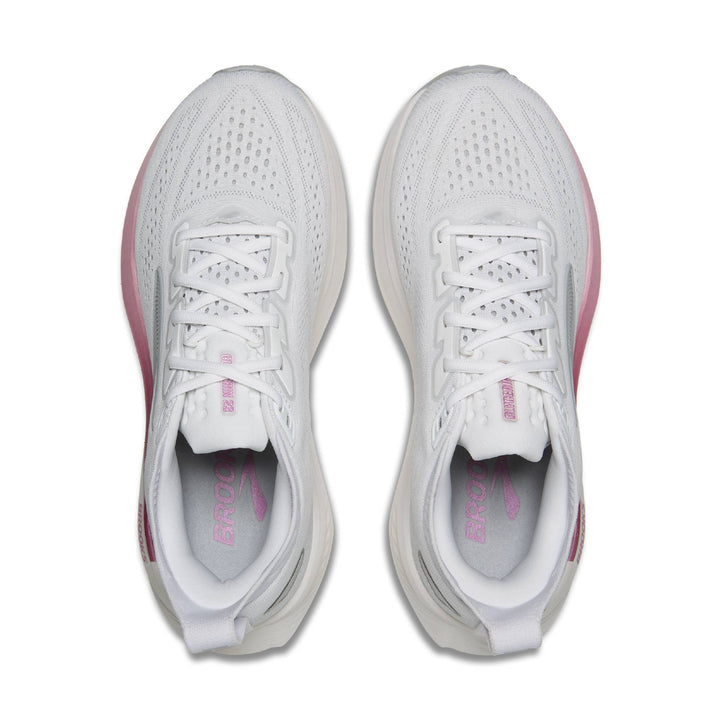 BROOKS GLYCERIN GTS 23 Womens (B) WHITE/HARBOR MIST/METAL