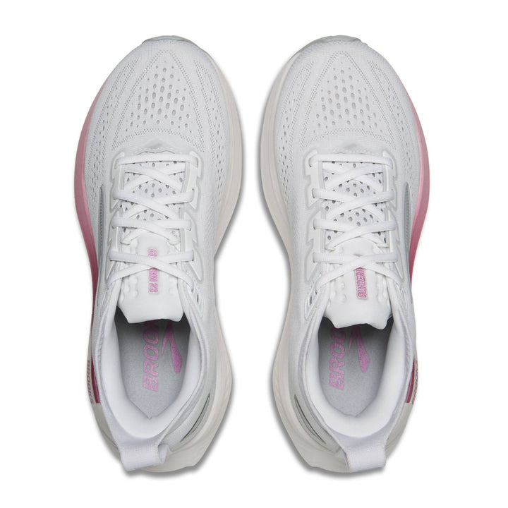 BROOKS GLYCERIN 23 Womens (B) WHITE/HARBOR MIST/METAL