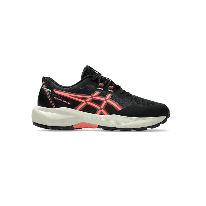 ASICS Kids PRE VENTURE 11 GS (Laces) BLACK/PAPAYA