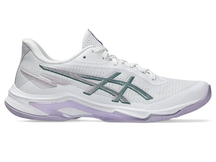 ASICS W NETBURNER BALLISTIC FF 4 WIDE WHITE/DAHLIA