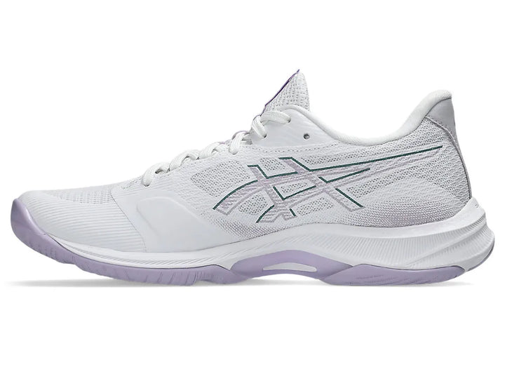 ASICS W NETBURNER BALLISTIC FF 4 WIDE WHITE/DAHLIA