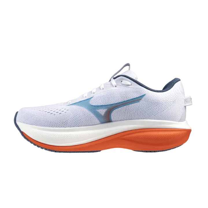 MIZUNO Wave Rider 30 Mens (D) White/Blue Jewel/Orange