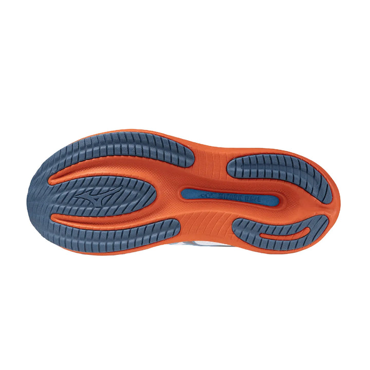 MIZUNO Wave Rider 30 Mens (D) White/Blue Jewel/Orange