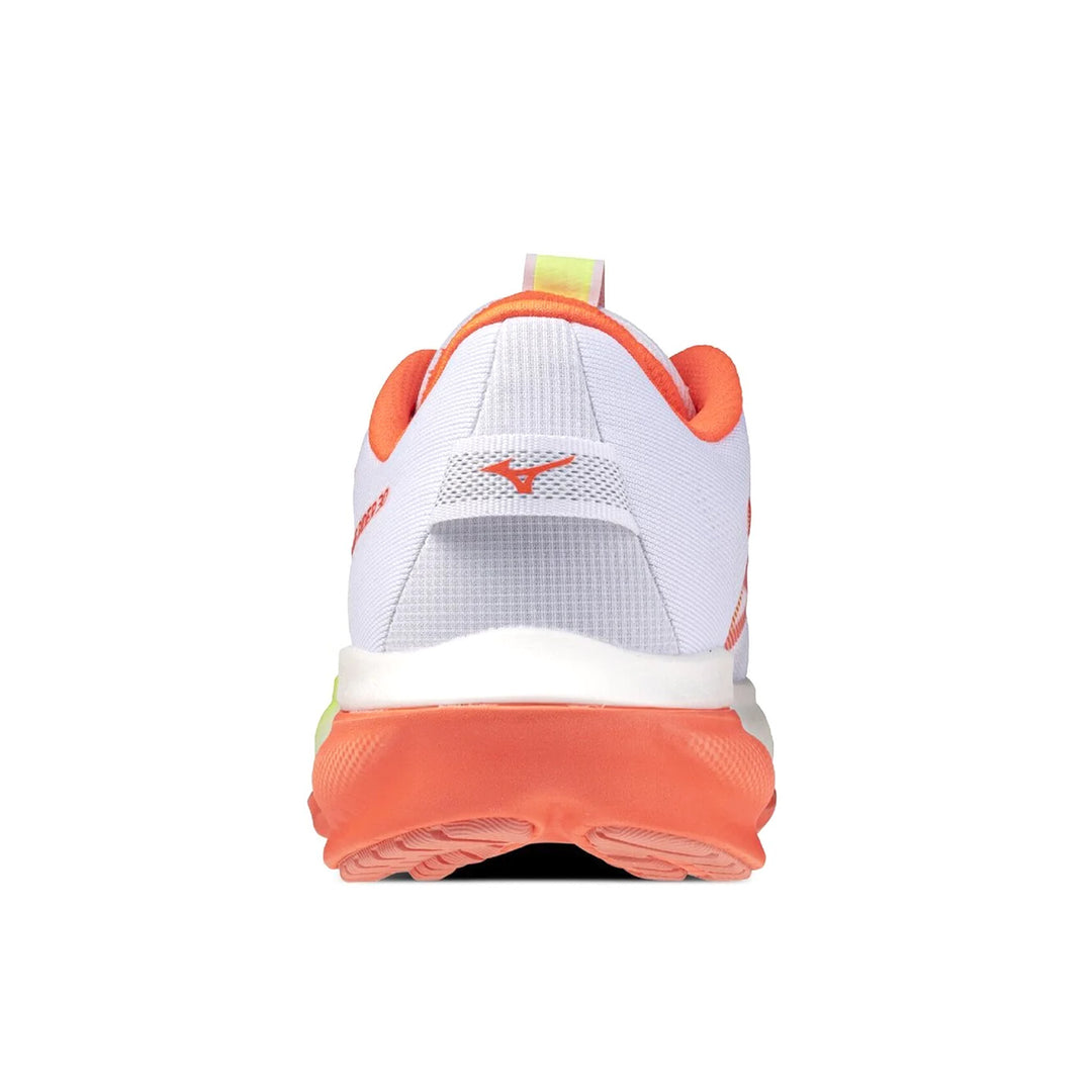 MIZUNO Wave Rider 30 Womens (B) White/Flamingo Coral/Lime Pulp