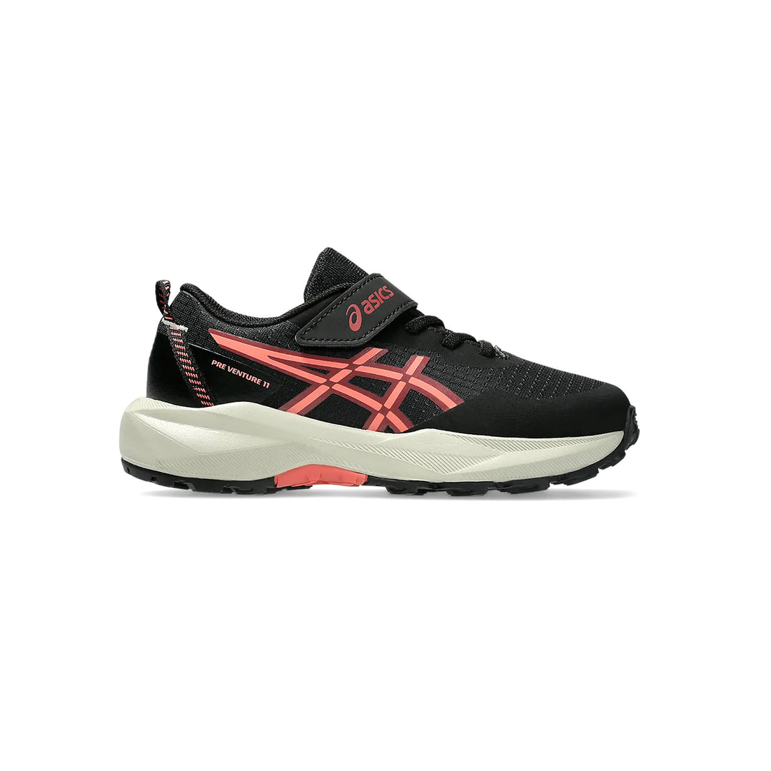 ASICS Kids PRE VENTURE 11 PS (Velcro) BLACK/PAPAYA